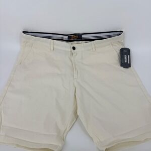 Johnny Bigg Charlie Canvas Shorts Bone White Mens Size 40 Stretch J193SH201 NWT